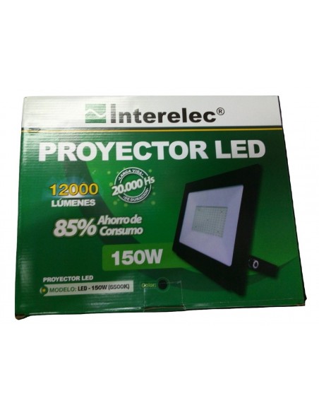 Interelec 403755 Proyector Ext Led 150w Negro 6500k (402721)