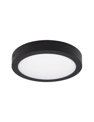 Idlr P130_18w_ Negro Panel Led Ext Redondo 18w/860 21x3cm 1400lm Luz Fria / De Sobre Poner