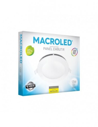 Macroled Per12cw Panel Led Embutir...