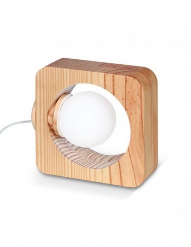 Carilux 1124 Velador Madera Natural 1...