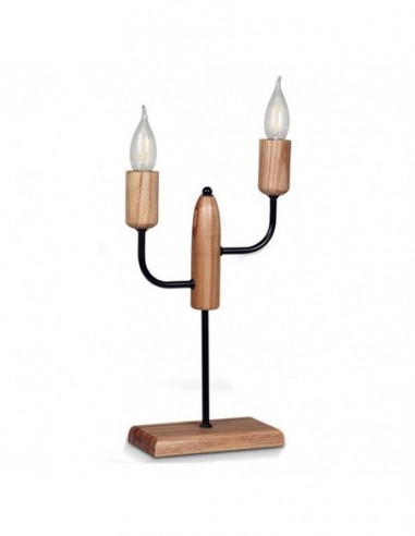 Carilux 120/2 Velador Mesa Madera 2 X...